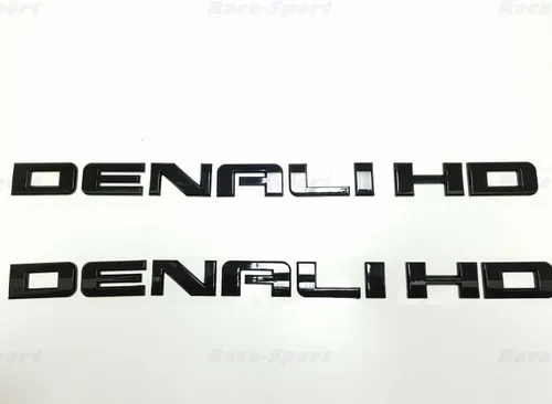 Vista 6 de 2X Emblema de placa de nombre para puerta lateral y puerta trasera de Denali HD en 3D, de repuesto para Denali (cromo)