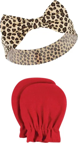 Vista 57 de Hudson Baby Conjunto de diadema de algodón y manoplas para rascar para bebé