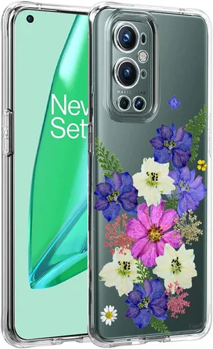 Vista 13 de Unov Funda para OnePlus Nord 4 5G, ramo de flores Patrón en relieve transparente, antideslizante, protector delgado a prueba de golpes, TPU