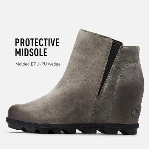 Vista 3 de SOREL Joan of Arctic Wedge III - Botas de cuña de cuero impermeables para mujer