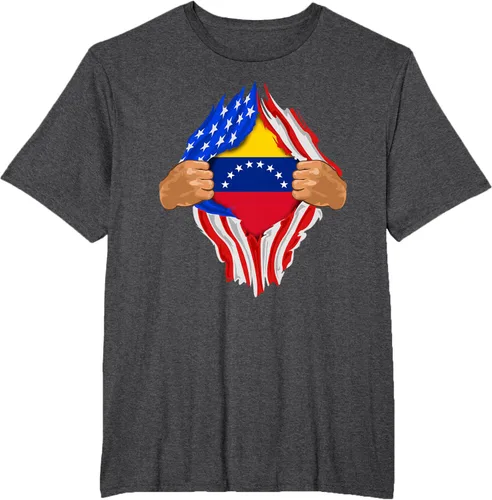 Vista 22 de Camiseta Venezuelan Blood Inside Me Regalo de la bandera de Venezuela, Blanco