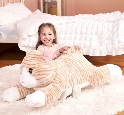 Vista 2 de IKASA Animal de Peluche de Gato Grande Juguete de Peluche, Gatito Gigante Lindo Juguetes Suaves Jumbo, Peluche Enorme de Gran Tamaño Peluche