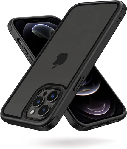 Vista 45 de Mobnano Funda transparente para iPhone 11, con protección multicolor a prueba de golpes, no amarillenta, anti arañazos, parte trasera