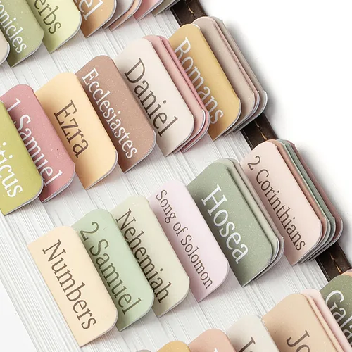 Vista 11 de Mr. Pen - Pestañas de la Biblia, 75 pestañas, tierra otoñal, letras doradas en relieve Laminated Bible Tabs for Women and Men, Bible Tabs for