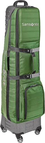 Vista 5 de Samsonite Bolsa de viaje de golf The Protector Hardside and Softisde con ruedas de tiburón, exterior impermeable, color negro
