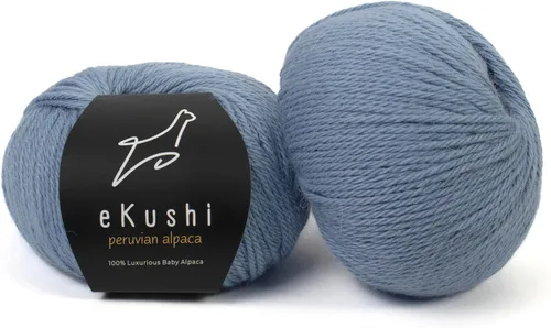 Vista 131 de 100% Hilo de Alpaca Baby para Tejer y Ganchillo - 1 Cono de Hilo Premium DK - Ligero, Hipoalergénico y Térmico Hecho en Perú - Ideal para Proyectos