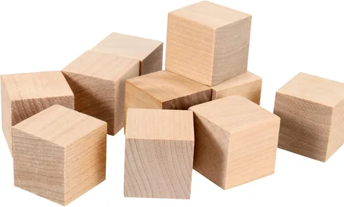 Vista 5 de 200 cubos de madera de 1 x 1 x 1 pulgada, bloques de madera cuadrados sin terminar de 1.0 in, bloques de madera lisos en blanco para manualidades