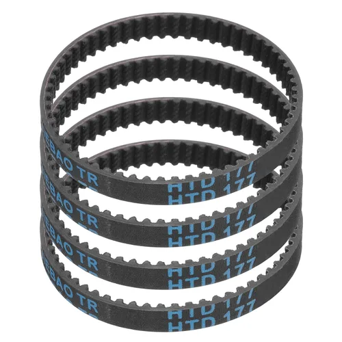 Vista 33 de uxcell 4 piezas HTD-3M Correa de Distribución de Goma 48 Dientes, Longitud de Paso 144mm x Ancho 6mm x Altura 2.4mm, Correa de Polea de Distribución