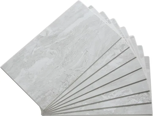 Vista 28 de Palisade Azulejos de vinilo entrelazados impermeables para pared/salpicadero para cocina o baño en mármol español (muestra de 4.5x11 pulgadas)