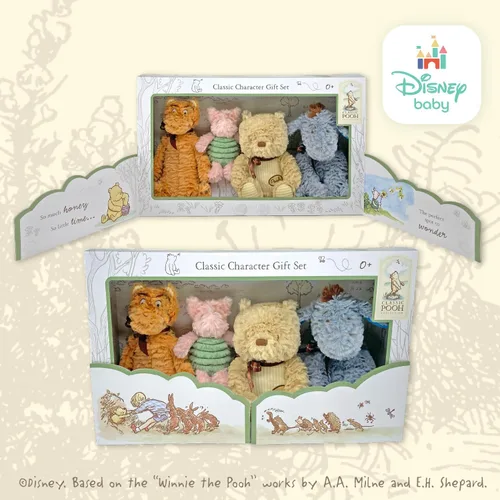 Vista 7 de Kids Preferred Disney Baby Winnie the Pooh y amigos - Juego de coleccionistas de 4 piezas de peluches de animales de peluche clásicos