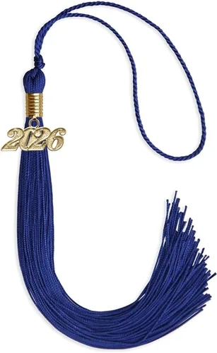 Vista 18 de Endea Graduation - Borla de un solo color con fecha dorada (Oro Antiguo, 2020)