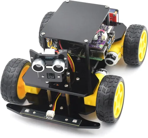 Vista 10 de Adeept 4WD Mecanum Wheel Kit de coche inteligente para Raspberry Pi 5/4B/3B/3B+(tablero no incluido), seguimiento de línea, seguimiento de luz