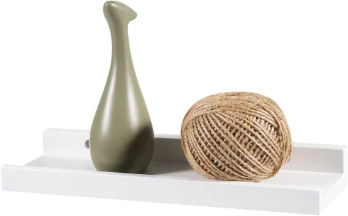 Vista 21 de Estantes flotantes montados en la pared, estantes de pared de 12 pulgadas para decoración y almacenamiento, estante de madera de roble macizo Natural