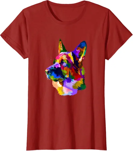 Vista 72 de Camiseta para dueño de perro de pastor alemán, Negro