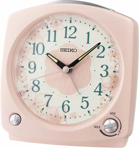 Vista 13 de SEIKO QHL097LLH Reloj despertador digital para dormitorio, azul mate, 2.6 x 2.4 pulgadas
