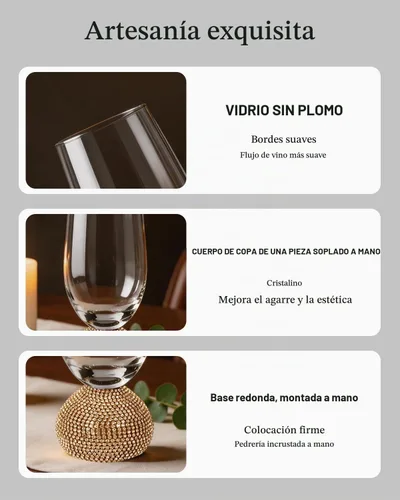 Vista 4 de Juego de flautas de champán de 4, vasos de champán sin tallo para boda, vasos de mimosa de cristal irrompibles y elegantes, flautas de champán de 10