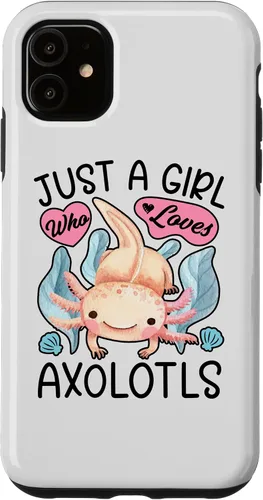 Vista 8 de Just A Girl Who Loves Axolotls Axolotl Lovers Funny Kawaii Case for iPhone 16