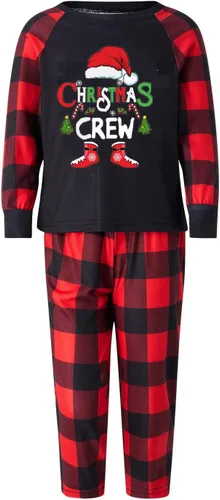 Vista 6 de LWXQWDS Pijamas de Navidad para la familia, conjuntos de pijamas de Navidad a juego para adultos, niños, bebés, perros, vacaciones, juego de ropa