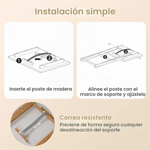 Vista 4 de Giantex Mesa plegable para TV – Juego de 2 bandejas de TV de bambú para comer en el sofá, sofá plegable para espacios pequeños, sala de estar
