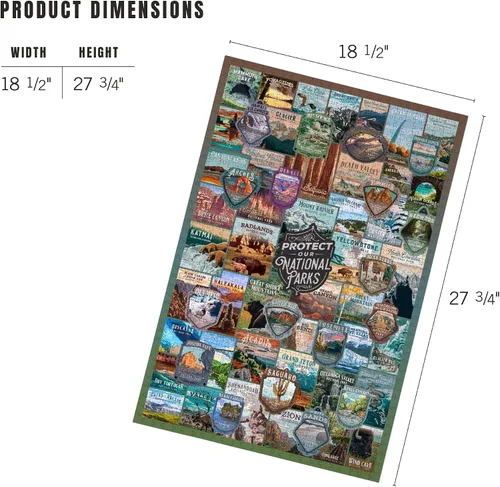 Vista 7 de Lantern Press Rompecabezas de Parques Nacionales, todos los 63 parques