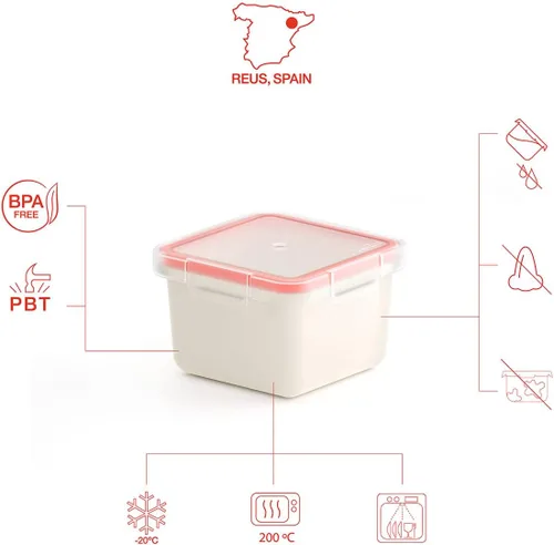 Vista 4 de Valira Mobility - Contenedor de alimentos 100% a prueba de fugas, 1.7 tazas (13.5 onzas), color blanco