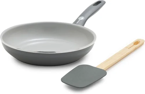 Vista 17 de GreenPan Dover - Sartén antiadherente de cerámica saludable de 10 pulgadas, sin PFAS, apta para lavavajillas, mango de agarre cómodo, gris