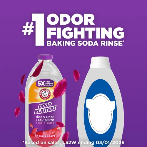 Vista 2 de ARM & HAMMER Odor Blasters Enjuague Profundo y Revitalizante para Telas, Aditivo para Lavandería, Elimina Sudor y Olores a Humedad, Aroma Fresh