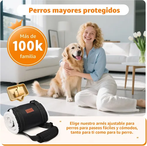 Vista 9 de LOOBANI Cabestrillo portátil para perros pequeños, soporte para patas Negro