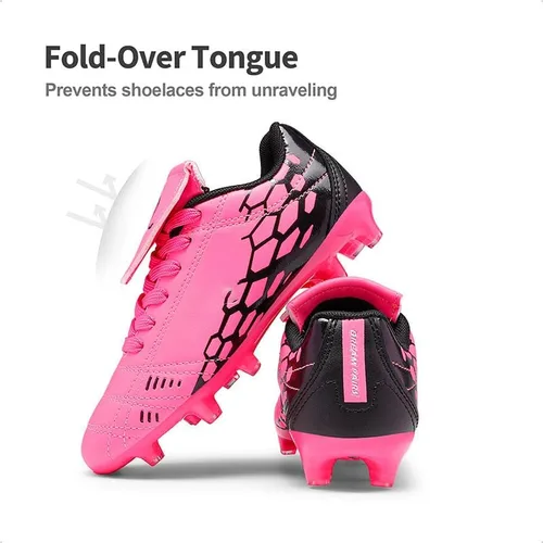 Vista 4 de DREAM PAIRS Zapatos de fútbol para niños y niñas al aire libre para niños pequeños y grandes