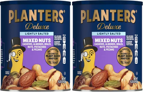 Vista 10 de PLANTERS - Nueces mixtas de lujo tostadas: anacardos, almendras, nueces de Brasil, pistachos y pecanas, proteína vegetal, bocadillo rápido