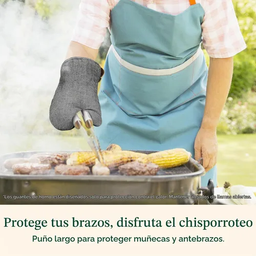 Vista 4 de Cuisinart Heritage - Guantes para horno de cocina, resistentes al calor Negro (Chevron)