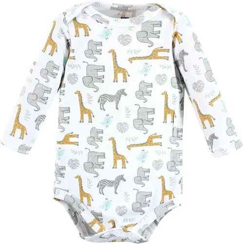 Vista 79 de Hudson Baby baby-boys Cotton Long-sleeve Bodysuits 5-pack