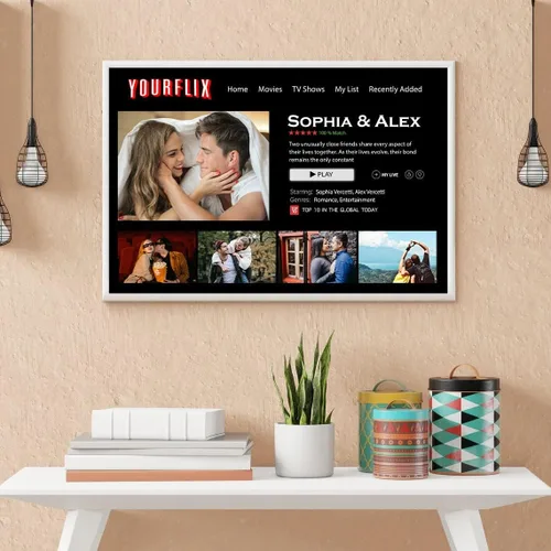 Vista 10 de Póster de película personalizado hecho a partir de tus fotos, regalo de San Valentín, aniversario, Navidad, póster de película personalizado, póster