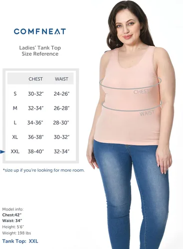 Vista 4 de Comfneat Paquete de 4 camisetas básicas de algodón para mujer, estilo casual, cómodas, ropa