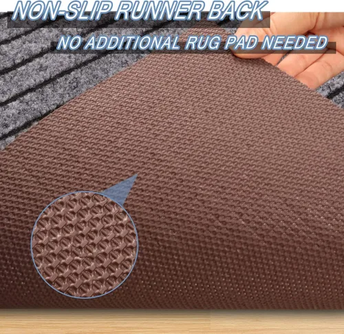 Vista 3 de FREADEM Alfombras de pasillo de 2' x 2' para interior/exterior, alfombras de área con respaldo de goma antideslizante para pasillo, balcón, garaje