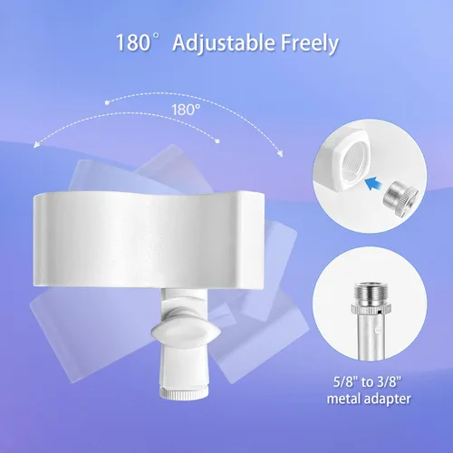 Vista 3 de BILIONE 1 pieza de clip versátil para micrófono, soporte ajustable para micrófonos con diámetro exterior entre 32mm y 60mm, con adaptador de Blanco