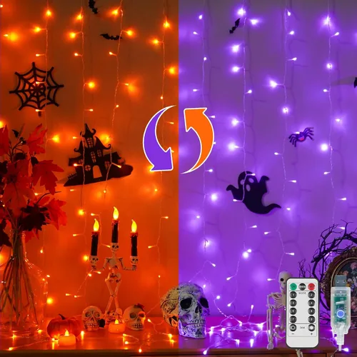 Vista 14 de suddus Luces de Cortina para Dormitorio, 90 Luces LED de Cadena Colgantes para Exteriores, Luces de Cortina de Hadas para Interiores para Navidad