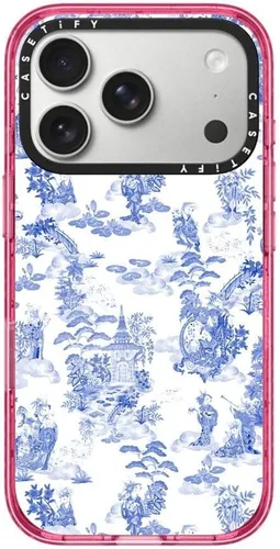Vista 16 de CASETiFY Impact iPhone Air Case [Delgada/Compatible con Magsafe / 8.2 ft. Protección contra Caídas de Grado Militar 4X] - Lazos - Rosa Arcos