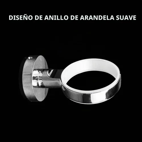 Vista 3 de Vaso de vidrio para cepillo de dientes con soporte de acero inoxidable para montaje en pared cromado