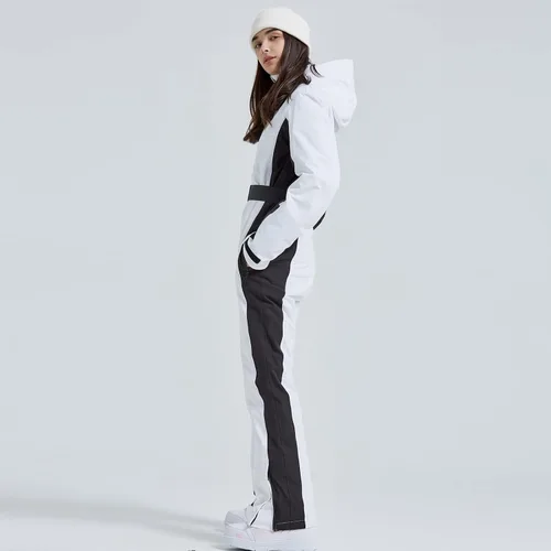 Vista 3 de HOTIAN Trajes de esquí de una pieza para mujer, overol ajustado, impermeable, para invierno, al aire libre, snowboard, nieve