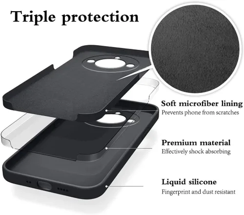 Vista 7 de Funda compatible con Realme 11 Pro Plus de silicona líquida verde oscuro, suave al tacto para Realme 11 Pro Plus, funda delgada de silicona a prueba