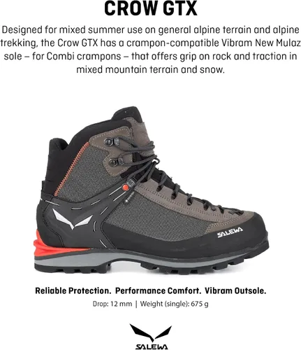 Vista 3 de Salewa Crow GTX Botas impermeables Gore-Tex Trail para hombre, para senderismo, escalada y montañismo