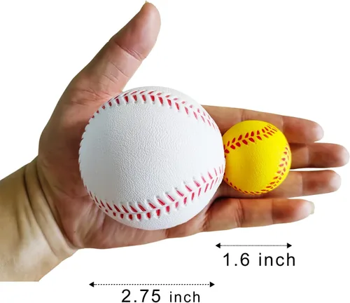 Vista 2 de Paquete de 20 mini pelotas de béisbol de espuma de 1.6 pulgadas, perfectas para practicar bateo y lanzar, mejorar tu precisión de bateo