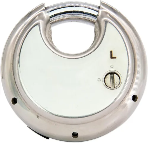 Vista 2 de Cerradura de disco de la serie Platinum, cerradura combinada de acero inoxidable duradera con acabado cepillado, diseño resistente a cortes de alta