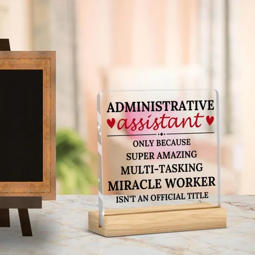 Vista 4 de Regalos de asistente administrativo, decoración de escritorio motivacional