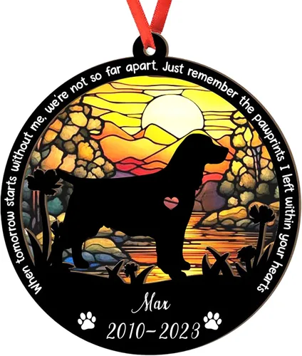 Vista 119 de Adorno personalizado para atrapasoles de sabueso afgano, adorno de Navidad de sabueso afgano – Regalo para perro amante, sabueso afgano