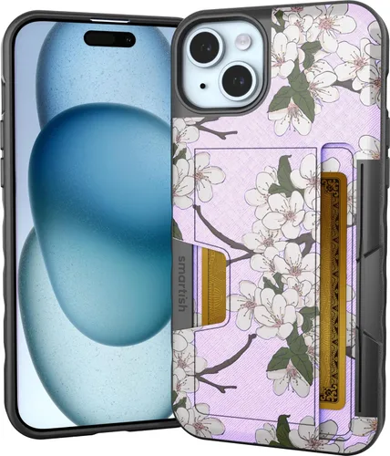 Vista 91 de Smartish Funda tipo cartera para iPhone 11 Pro - Wallet Slayer Vol. 2 [soporte protector delgado] tarjetero (seda) - Black Tie Affair