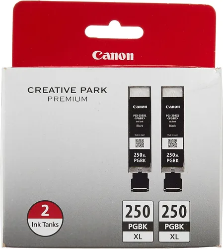 Vista 3 de Canon PGI-250/CLI-251 con papel fotográfico, 50 hojas PGI-250XL, color negro, paquete doble compatible con impresoras MG6320, iP7220 y MG5420