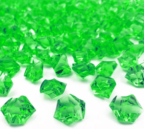 Vista 18 de Cubitos de hielo falsos, 1000 piezas de rocas de hielo acrílicas para centros de mesa, 0.433 x 0.551 in de dispersión de mesa de hielo artificial