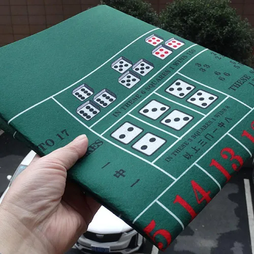 Vista 4 de Double Sided Poker Mat,Roll Up Roulette Mat Roulette Tables Felt Layout Table Mats for Poker Game Night